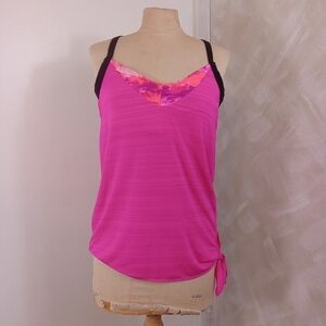 Hot Pink ZeroXposur Swim Top Tankini Large